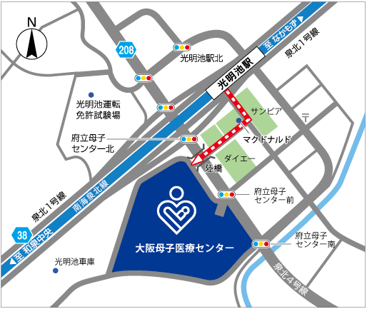 光明池からのご案内